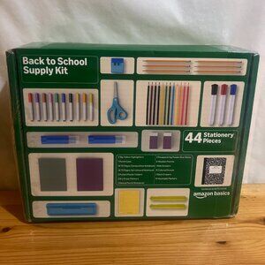 Amazon Basics 44-Piece Student Success Kit - Complete School Supply Box with Stu